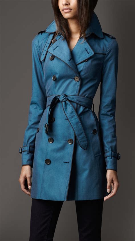 burberry trench coat light blue|Burberry trench coat clearance.